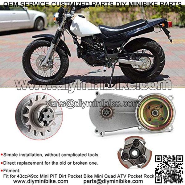 14T Drum Housing Gear Box Clutch Kit Fit For 47cc 49cc Mini Pocket Quad Dirt Bike ATV Parts - Image 2