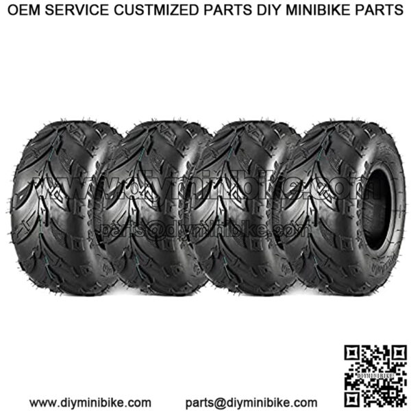 Pack of 4 Sport ATV Tires 145/70-6 145x70-6 Go-Kart, Mini Bike, ATV, Lawn Tires 145x70x6, 6PLY