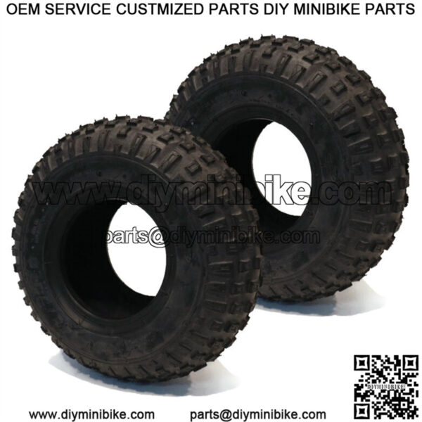 (Pack of 2) Knobby Tire 145/70-6 for General Purpose ATV, Go-Kart, Mini Bike