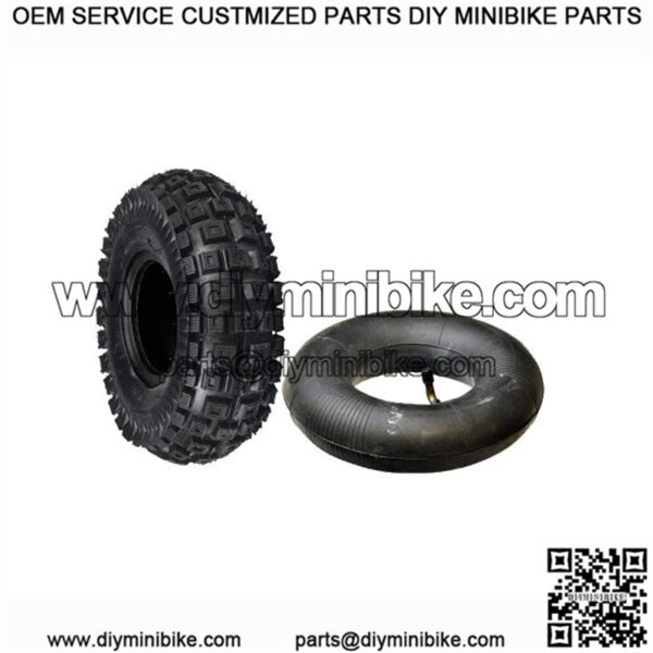 3.00-4 (10"x3", 260x85) Knobby Scooter, ATV and Go Kart Tire and Tube Set