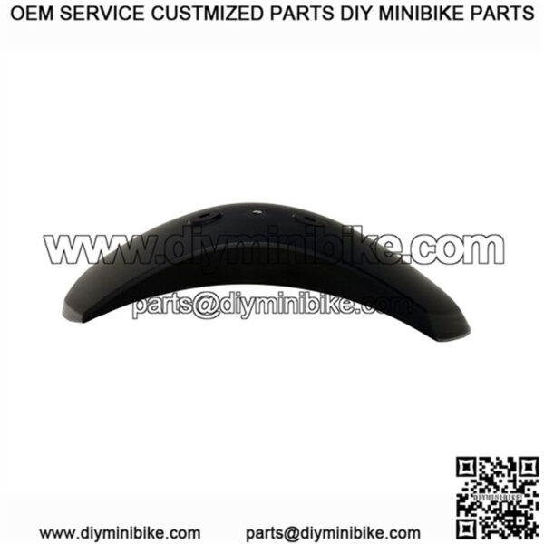 Black Plastic Front Fender for Baja Doodle Bug DB30 & Coleman CC100X Mini Bikes - Image 2