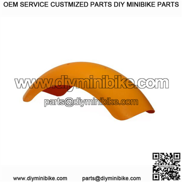 Orange-Yellow Plastic Front Fender for the Baja MB165 & MB200 (Baja Heat, Mini Baja, Baja Warrior) Mini Bike