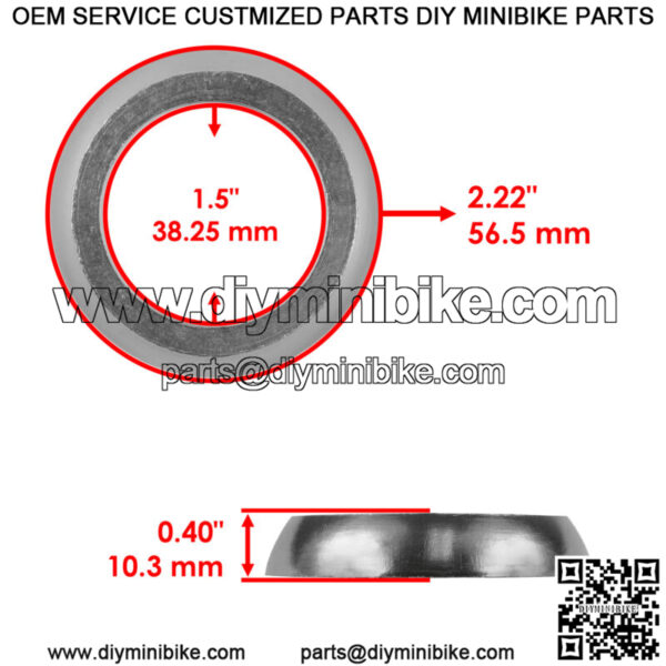 Exhaust Muffler Gaskets and Springs Kit for Arctic Cat Firecat 500 2003 - 2004 - Image 4