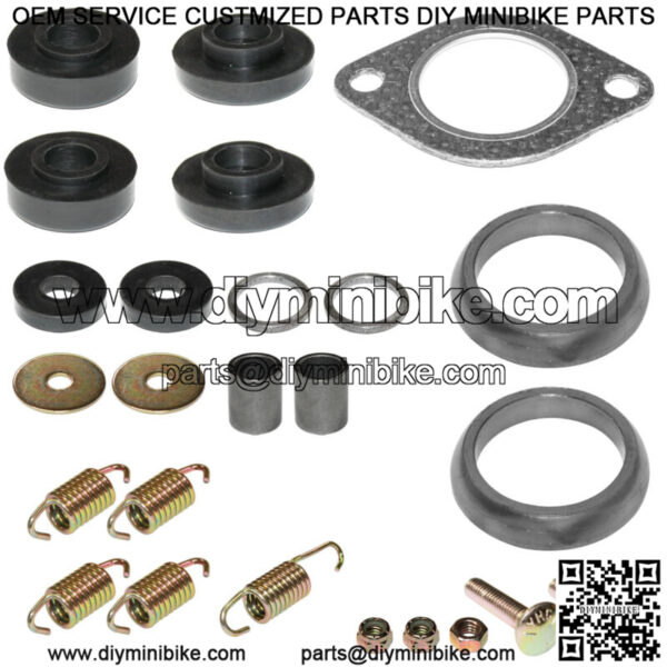 Exhaust Muffler Gasket Kit for Polaris Sportsman 500 6X6 2004 2005 2007 2008