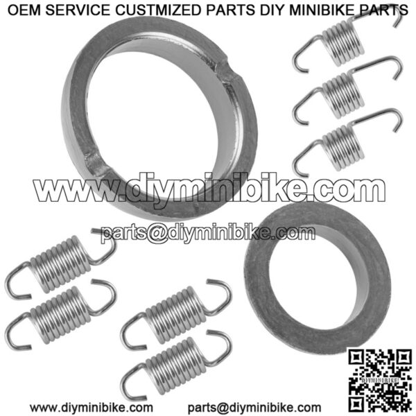 Exhaust Muffler Gaskets and Springs Kit for Arctic Cat ZL500 ZL 500 EFI ESR 2001 - Image 2