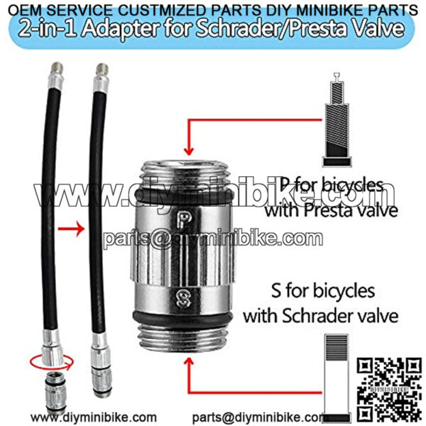 Bike Pump with Digital Pressure Gauge, 210 PSI Bicycle Mini Pump Fits Presta & Schrader Valve, Glueless Patch Kit, Ball Pump with Needle/Frame Mount/LCD Display - Image 4