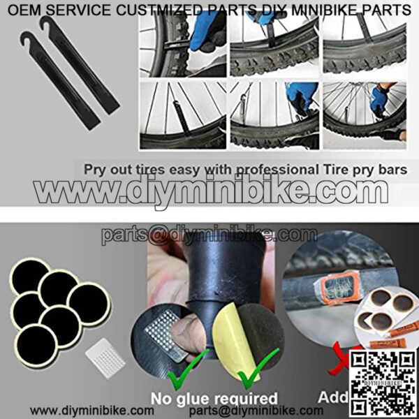 Mini Bike Pump, [120 PSI][Perfect Full Set] Diyife Bike Tire Pump, High Pressure Bicycle Pump with Gauge, Glueless Patch Kit,Portable Frame Pump for Presta & Schrader Fits Road, Mountain & BMX - Image 5