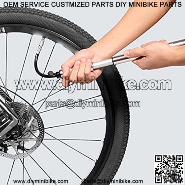 Mini Bike Pump, Cylinder Fits Schrader Presta Bike Tyre Pump with 120PSI High Pressure for Bikes Water Tubes - Image 4