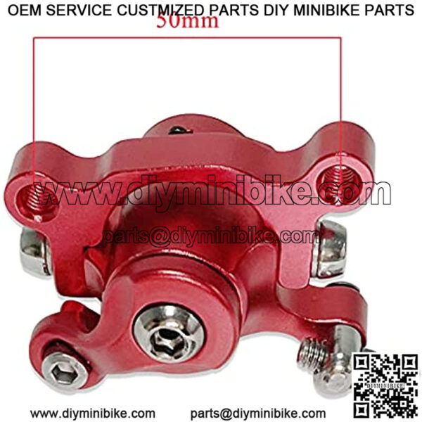 Red Brake Caliper & 120mm(4.72") Disc Rotor Brake for MBX10 MBX11 Moto Rear Mini Bike 47cc 49cc Pocket Bike Goped Scooter Go-Kart Mountain / Sports Bike - Image 5