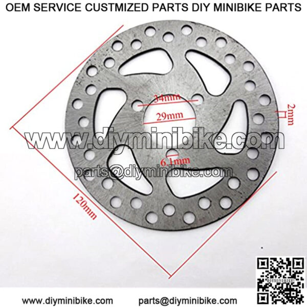 120mm 29mm Gas Scooter Brake Disc Rotor for Pocket Bike Electric Mini Dirt ATV Quad - Image 2