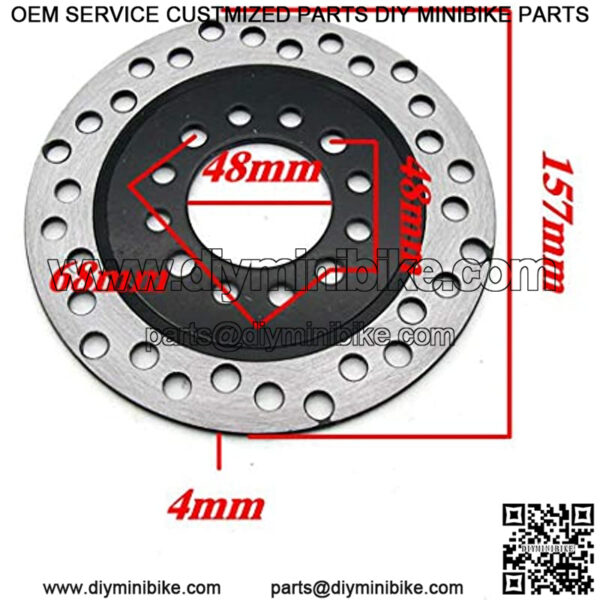 160mm Rear Brake Rotor for 50 70 90 110cc 125cc Scooter Mini Bike Gokart ATV - Image 3