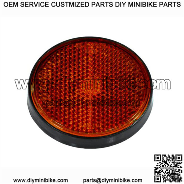 Dark Amber Front Side Reflector for the Baja Mini Bike MB165 & MB200 (Baja Heat, Mini Baja, Baja Warrior)