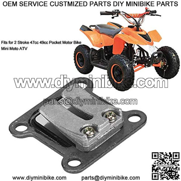 Bike Reed Valve Plate,Reed Valve Block Plate Compatible with 2 Stroke 47cc 49cc Pocket Motor Bike Mini Moto ATV - Image 3