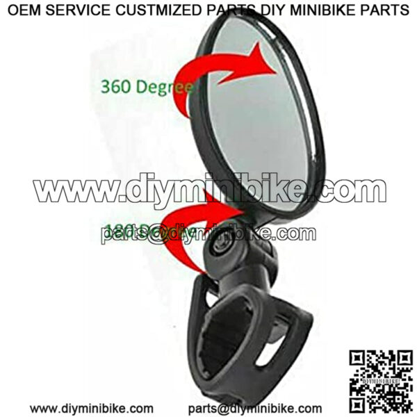 Rear View Mirror Handlebar Mirror Mini 360 Degree Rotary for Road Bike Bicycle 2 pcs - Image 2