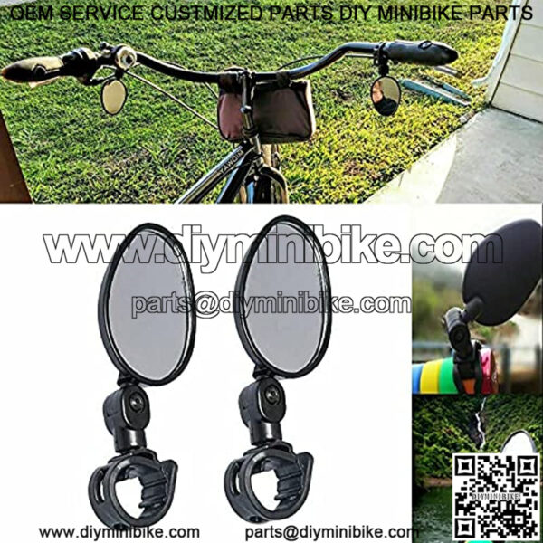 Rear View Mirror Handlebar Mirror Mini 360 Degree Rotary for Road Bike Bicycle 2 pcs - Image 3