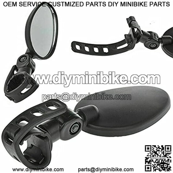 Rear View Mirror Handlebar Mirror Mini 360 Degree Rotary for Road Bike Bicycle 2 pcs - Image 4