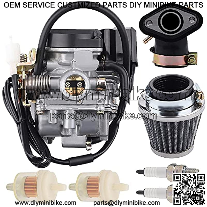 139QMB CARBURETOR MANIFOLD INTAKE REPLACEMENT FOR 18MM TAO TAO 50CC CARBURETOR GY6 49CC 4 STROKE SCOOTER MOPED MINI DIRT BIKE ATV RUCKUS RACING KYMCO