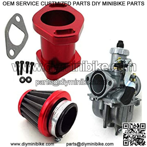 Racing Performance Mikuni VM22-3847 Carburetor Carb Mainfold Intake Pipe Inlet Air Filter For 212cc GX200 196cc Engine Mini Bike Go Kart - Image 3