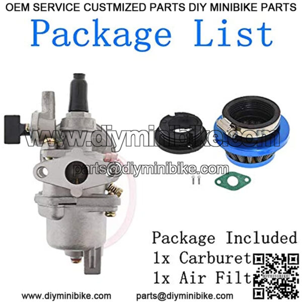 Carburetor Carb with Air Filter Replacement for 47cc 49cc Mini ATV Quad Dirt Pocket Bike Cag Mini Moto Moped Scooter Motocross Motorcycle - Image 3