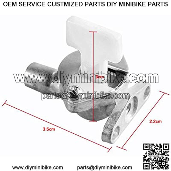 Motorcycle Carburetor Oil Switch, Keenso Carb Carburetor Fuel Oil On-Off ValveTap Switch For 47cc 49cc Mini Moto Pocket Petcock Switch Pit Dirt Bike ATV Quad - Image 3