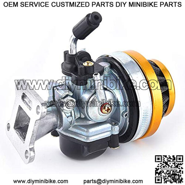 Carburetor Air Filter Assembly Compatible with 2 Stroke 47cc 49cc Mini Pocket Bike Quad Chopper ATV Yellow - Image 3