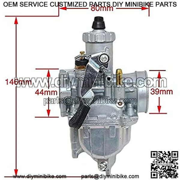 26mm Carburetor Carb Performance Intake Pipe Mainfold 38mm Air Filter Kit for Mikuni 212cc GX200 6.5hp Engine 196cc BT200X CT100U CT200U KT196 Go Kart Mini Bike - Image 4