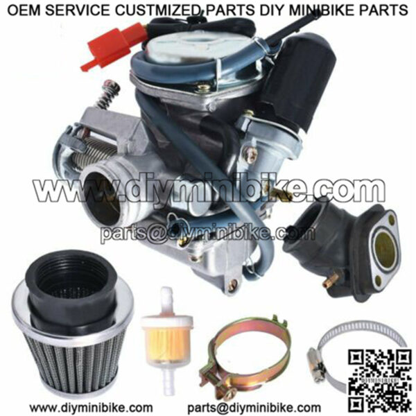 15mm carburetor and air filter fit for 49cc 2 stroke mini pocket bike