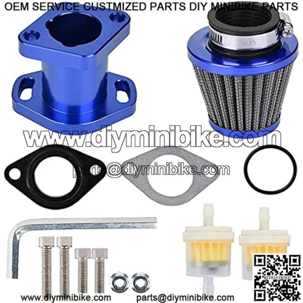 38mm Air Filter Intake Manifold Gasket Screw Oil Allen Key PREDATOR 212CC CT200U GX160 GX200 6.5HP China 196cc Mini Clone Bike Compatible with Honda Yamaha Kawasaki Suziki ATV (Blue,) (MT-9-11)