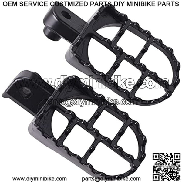 Dirt Bike Foot Pegs, Aluminium Footpegs Pedals Fit for Coleman Baja Taotao PW50 1981-2021 PW80 1983-2006 , Pit Dirt Bike Motorcycle Minibike - Image 2