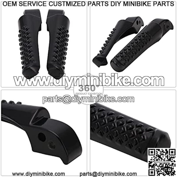 Mini Bike Foot Pegs Footrest Bracket Set Aluminium Alloy For CT200U CT200U-EX BT200X CT100U Trail 100cc 212cc 196cc 3.0hp 6.5hp Mini Bike Black - Image 3