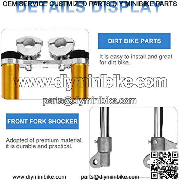 Front Suspension Fork Motorcycle Absorber for 49cc Mini Motocross, Pit Bike, Bike Replacement Parts 21.6X2.3X1.4inch - Image 2