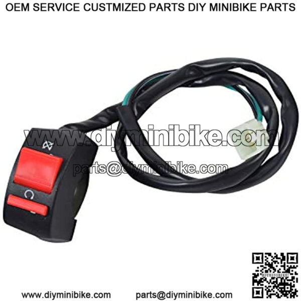 On/Off Switch (Kill Switch) with Wires for the Doodle Bug DB30 & Mini Bike MB165 & MB200 (Heat, Mini Baja, Warrior)