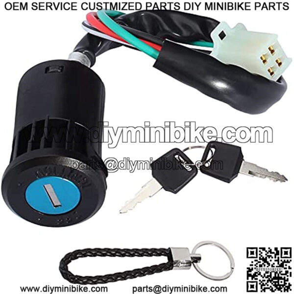 Ignition Key Switch Compatible with ATV Quad Scooter Go Kart Moped Buggy Pocket Mini Dirt Bike 50cc 70cc 90cc 110cc 125cc 150cc 250cc TaoTao Sunl Buyang Roketa Kazuma AIM-EX Chinese 4Pins 4 Pin - Image 5