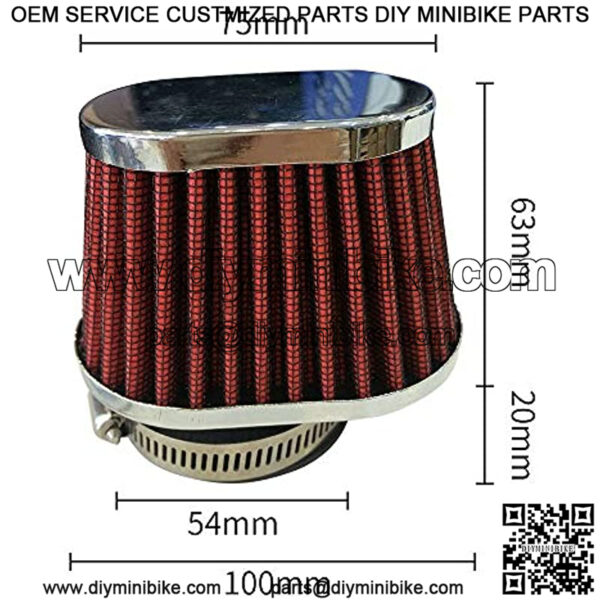 NIBBI Motorcycle Air Filter High Performance Air Filter 54mm Dirt Bike Air Filter For GY6 YAMAHA KAWASAKY SUZUKI Dirt Bike Mini Bike SSR TTR Apollo - Image 2