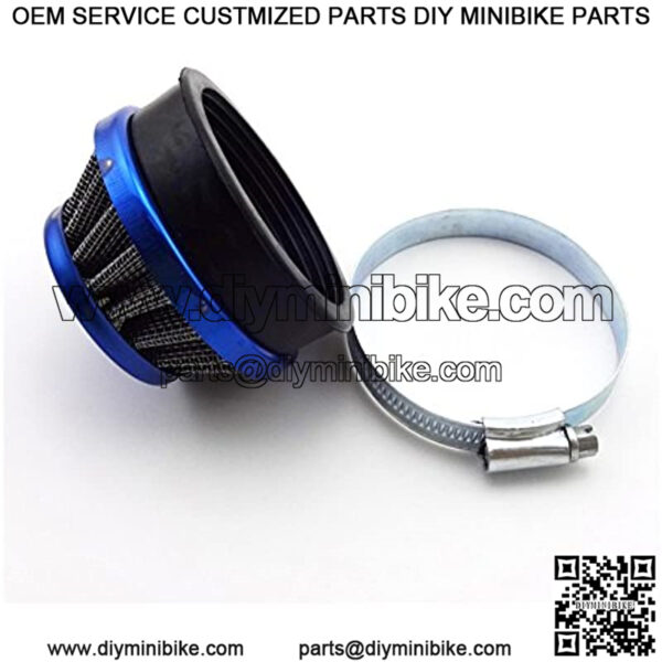 Racing Motorcycle 60mm Air Filter Cleaner For Gas Motorized Bicycle Push Mini Moto Pocket Bike ATV Quad 4 Wheeler Blue - Image 2