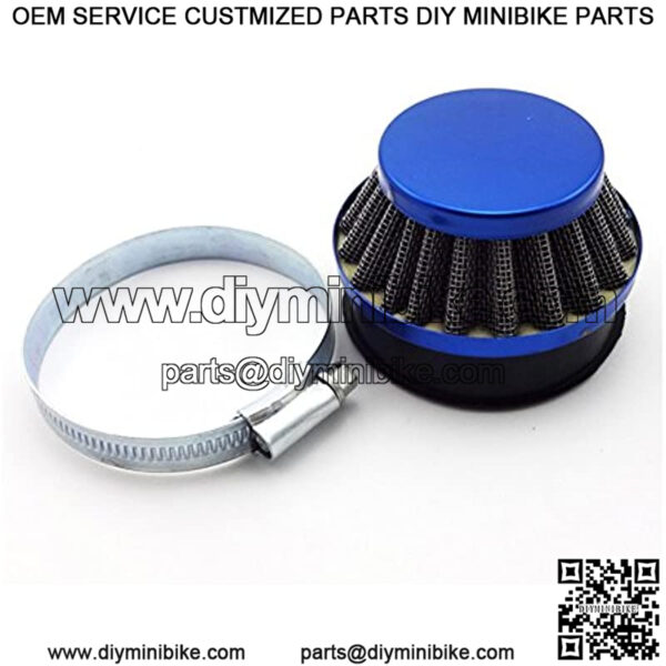 Racing Motorcycle 60mm Air Filter Cleaner For Gas Motorized Bicycle Push Mini Moto Pocket Bike ATV Quad 4 Wheeler Blue - Image 3