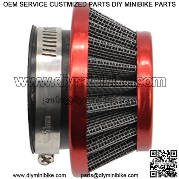 Red 42mm to 44mm Performance Air Filter for MOTOVOX MVS10 EVO Gas Powered Scooter X Dirt Dog 43cc 47cc 49cc Engines Mini Motor Atv Dirt Pit Bike 150cc Moped Scooter ATV Parts - Image 3