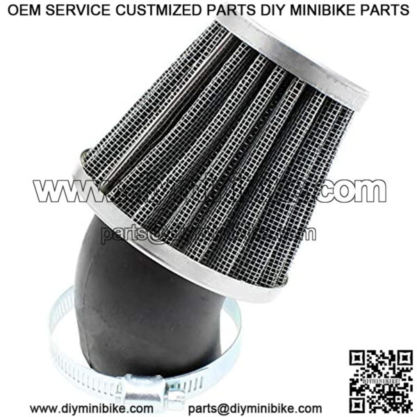 41mm 42mm 43mm 1.65inch Air Filter Cleaner 45 Degree Angled for 125cc-150cc 200cc 250cc Motorcycle ATV Quad Scooter Gokart Moped Chopper Pit Dirt Pocket Mini Super Bike GY6 PZ24 PZ30 CG 1.65in - Image 3