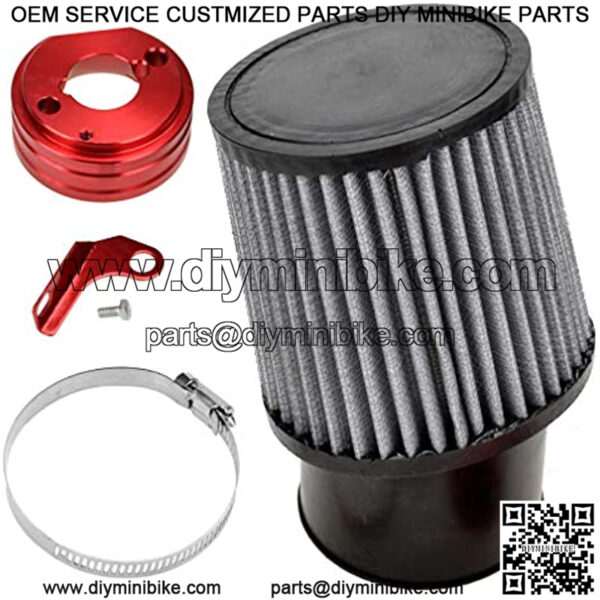 Air Filter With Adapter Kit for 6.5 HP Honda Clone GX160 GX200 Go Kart Predator 212cc Engine Go Kart Racing Cart Mini Bike Parts