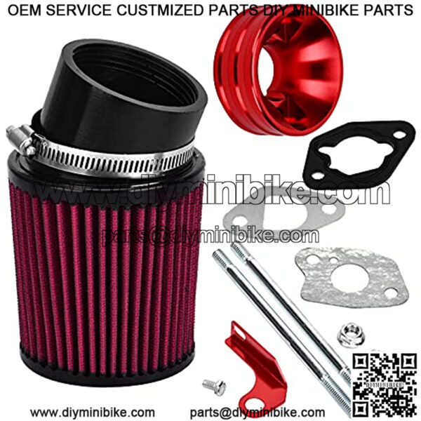 212CC 6.5 HP PREDATOR AIR FILTER WITH GASKET ADAPTER INTAKE KIT FOR 6.5HP HONDA CLONE GX160 GX200 GO KART MINI BIKE