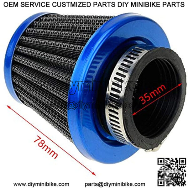 35mm Air Filter for Motovox MVX70 MVX70CC MVX110 Mini Dirt Bike 50cc 70cc 80cc 90cc 110cc 125cc Taotao Sunl Baja Roketa Honda CRF ATV Dune Four Wheeler Quad Dirt Pit Bike Blue Parts - Image 3