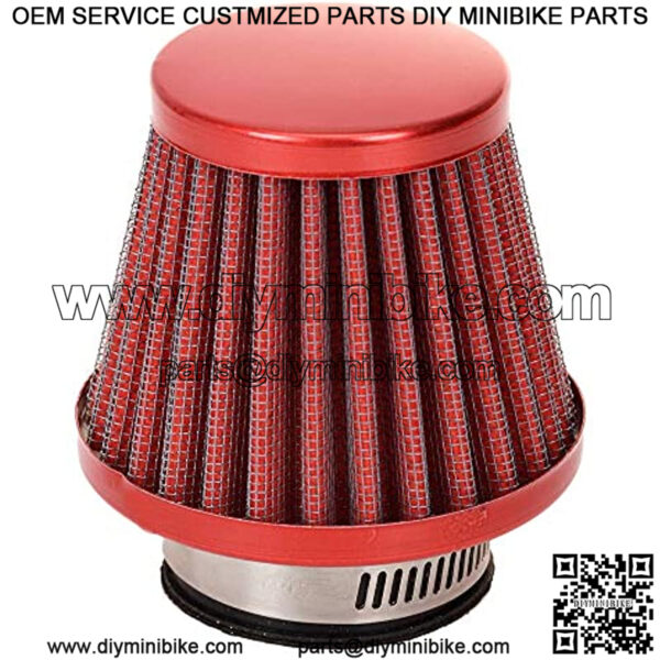 38mm Air Filter Intake Induction Kit Universal for Chinese GY6 50cc QMB139 Taotao Sunl BMS Lance Wildfire Moped Scooter Predator 212cc GX200 196cc Engine Mini Bike Go Kart Red