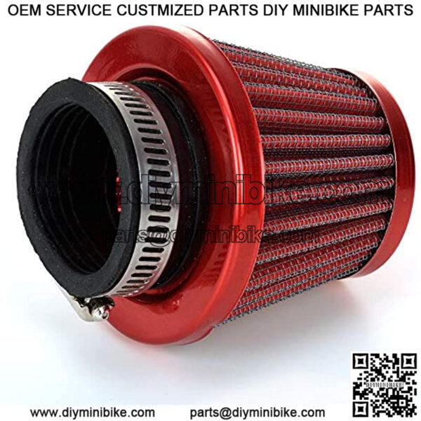 38mm Air Filter Intake Induction Kit Universal for Chinese GY6 50cc QMB139 Taotao Sunl BMS Lance Wildfire Moped Scooter Predator 212cc GX200 196cc Engine Mini Bike Go Kart Red - Image 3