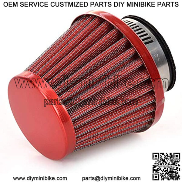 38mm Air Filter Intake Induction Kit Universal for Chinese GY6 50cc QMB139 Taotao Sunl BMS Lance Wildfire Moped Scooter Predator 212cc GX200 196cc Engine Mini Bike Go Kart Red - Image 4