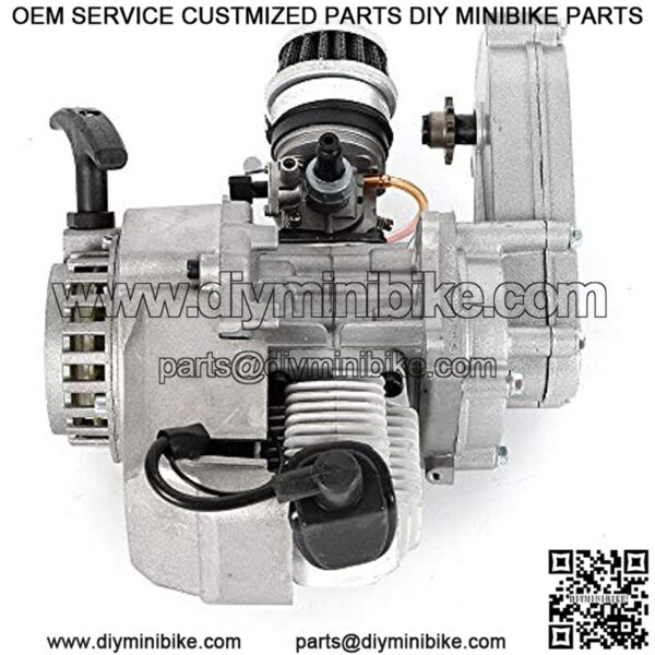 2 Stroke Engine Motor Air Filter with Gear Box for 49cc Mini Pocket Bike Gas G-Scooter ATV Quad Bicycle Dirt Pit Bikes