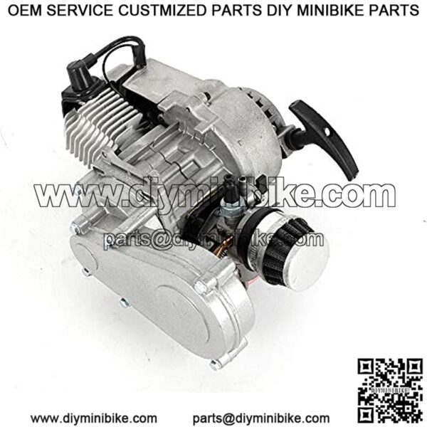 2 Stroke Engine Motor Air Filter with Gear Box for 49cc Mini Pocket Bike Gas G-Scooter ATV Quad Bicycle Dirt Pit Bikes - Image 3