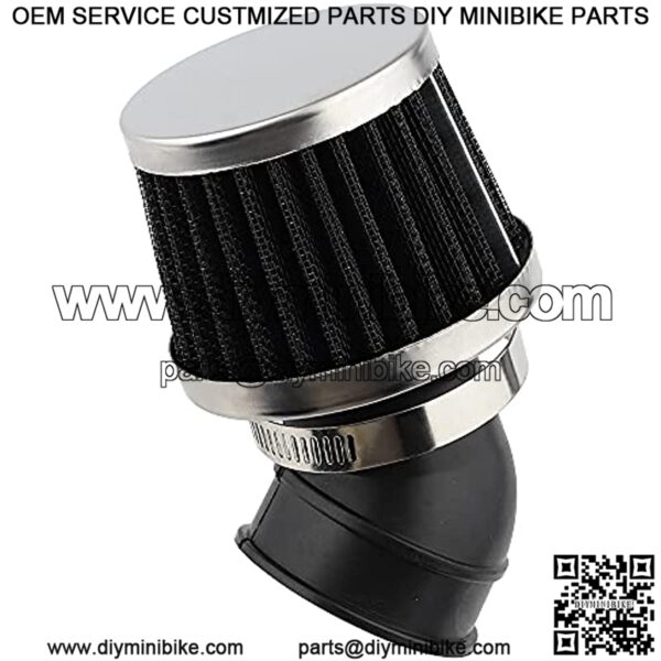 35mm 45 Degree Bend Inlet Air Filter Compatible with 50cc 70cc 90cc 110cc 125cc Kawasaki Suzuki Yamaha Motorcycle ATV Quad Dirt Bike Pit Mini Scooter Go Kart Moped - Image 2