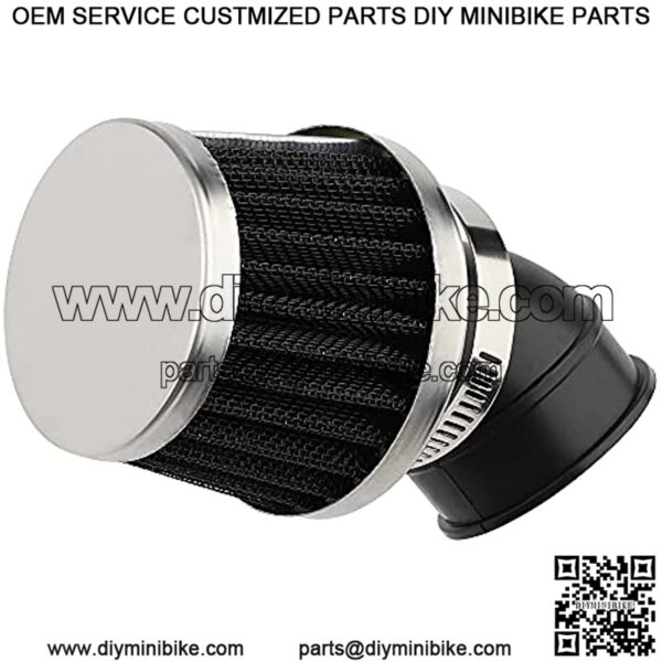 35mm 45 Degree Bend Inlet Air Filter Compatible with 50cc 70cc 90cc 110cc 125cc Kawasaki Suzuki Yamaha Motorcycle ATV Quad Dirt Bike Pit Mini Scooter Go Kart Moped - Image 3