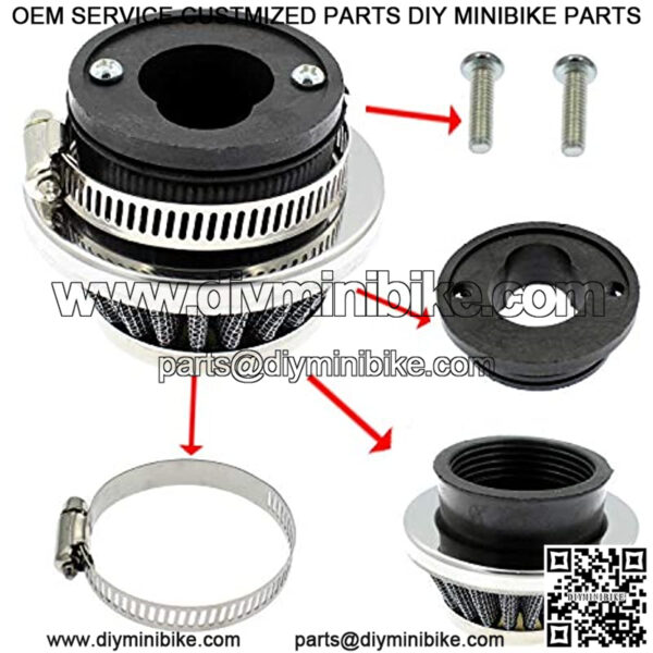 42mm 43mm 44mm Air filter Adapter Velocity Stack for 33cc 43cc 47cc 49cc 50cc 52cc Minimoto 2-stroke Dirt Mini Pocket Bike Kids ATV Go Kart Big Foot Goped Blad Gas Powered Scooter X1 X2 X3 X6 - Image 3