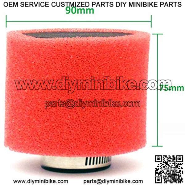 38mm Universal Fit Straight Foam Air Filter Clamp On Scooter ATV Dirt Bike Mini - 6942 - Image 3